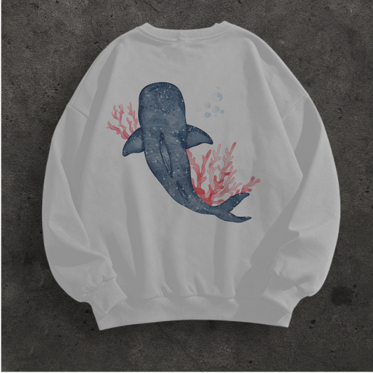 Whale Shark Watercolor Crewneck