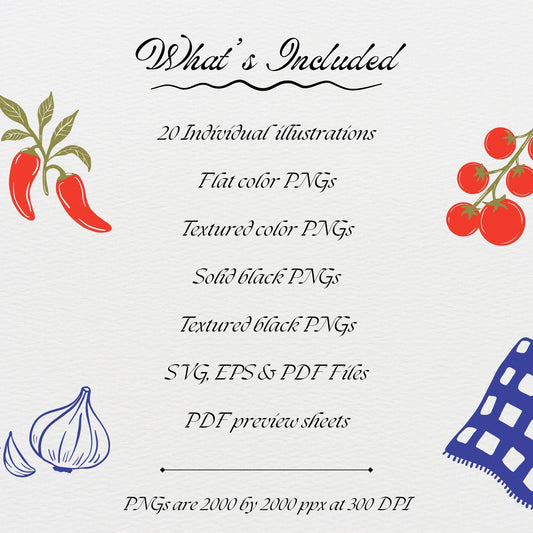 Mediterranean Market Clipart Bundle