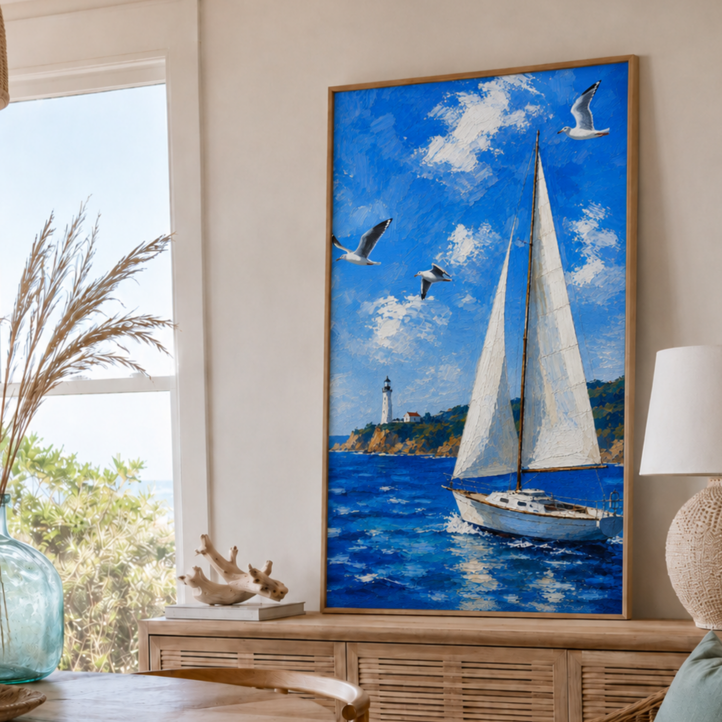 Sailboat Coastal Wall Art Printable