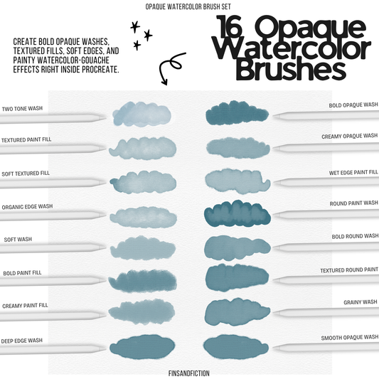 Opaque Watercolor Brush Set
