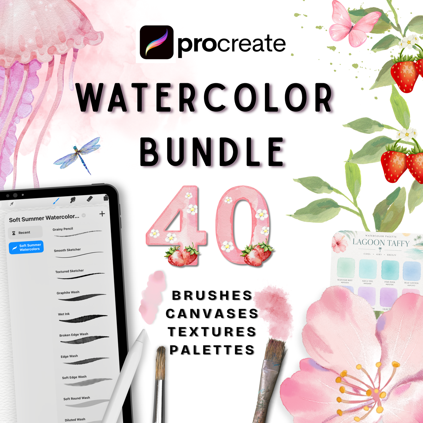 Watercolor Procreate Brush Set