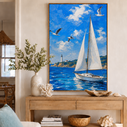 Sailboat Coastal Wall Art Printable