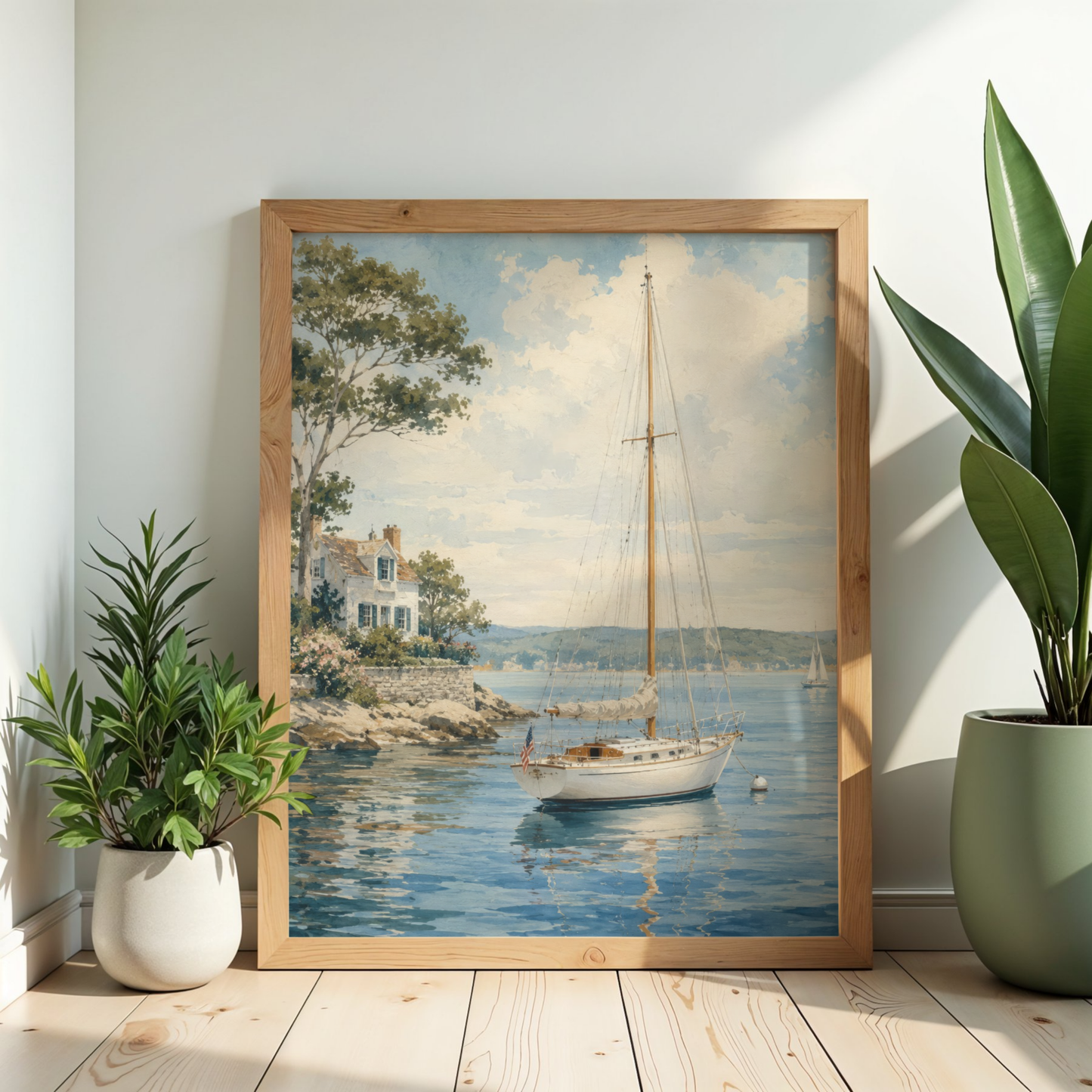 Coastal Sailboat Wall Art Printable