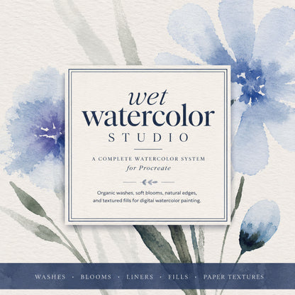 Watercolor Bloom Studio — Procreate Watercolor Brush Set