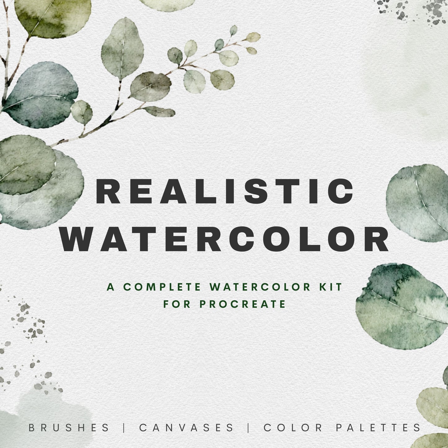 Realistic Watercolor Brush Set for Procreate
