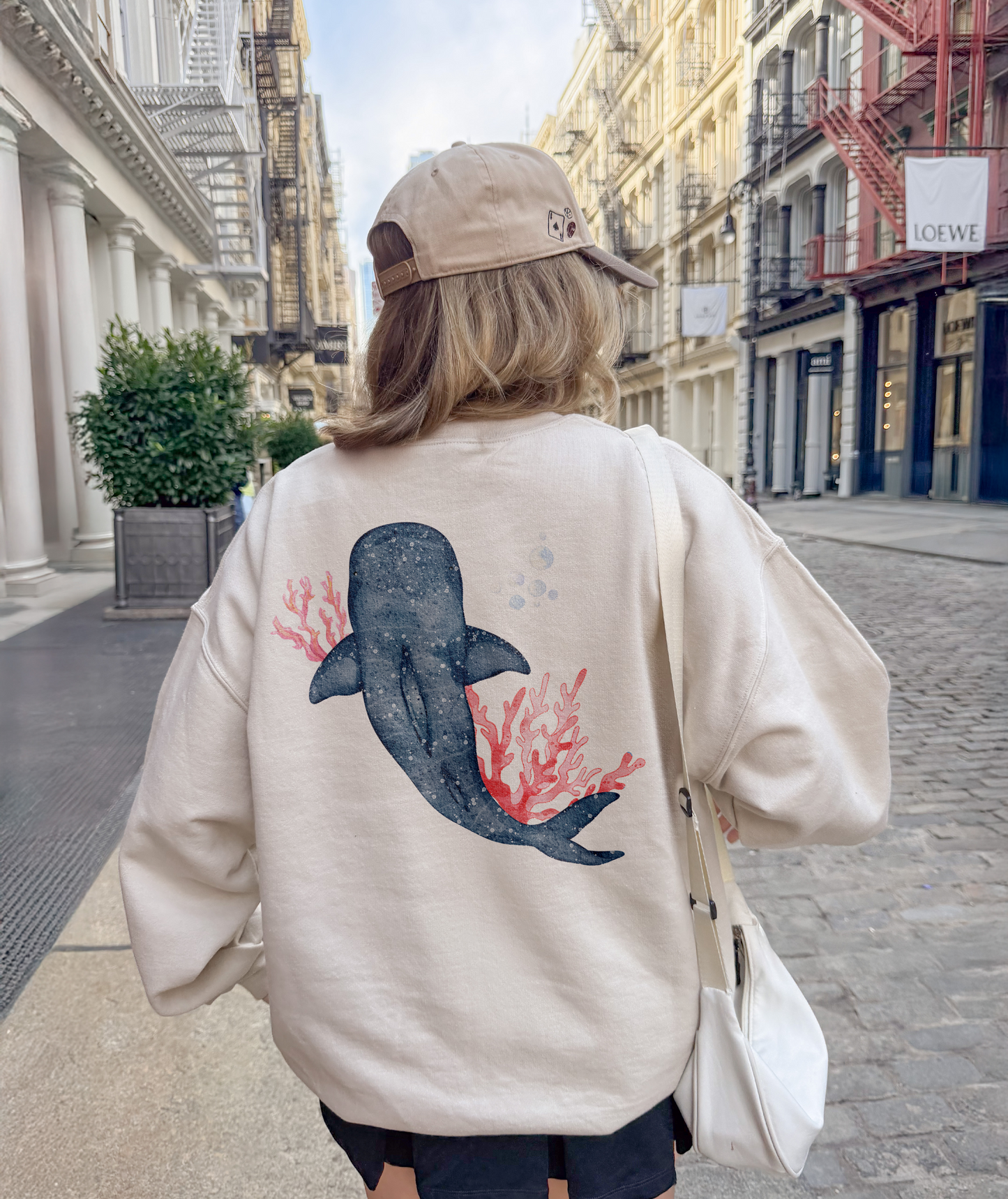 Whale Shark Watercolor Crewneck