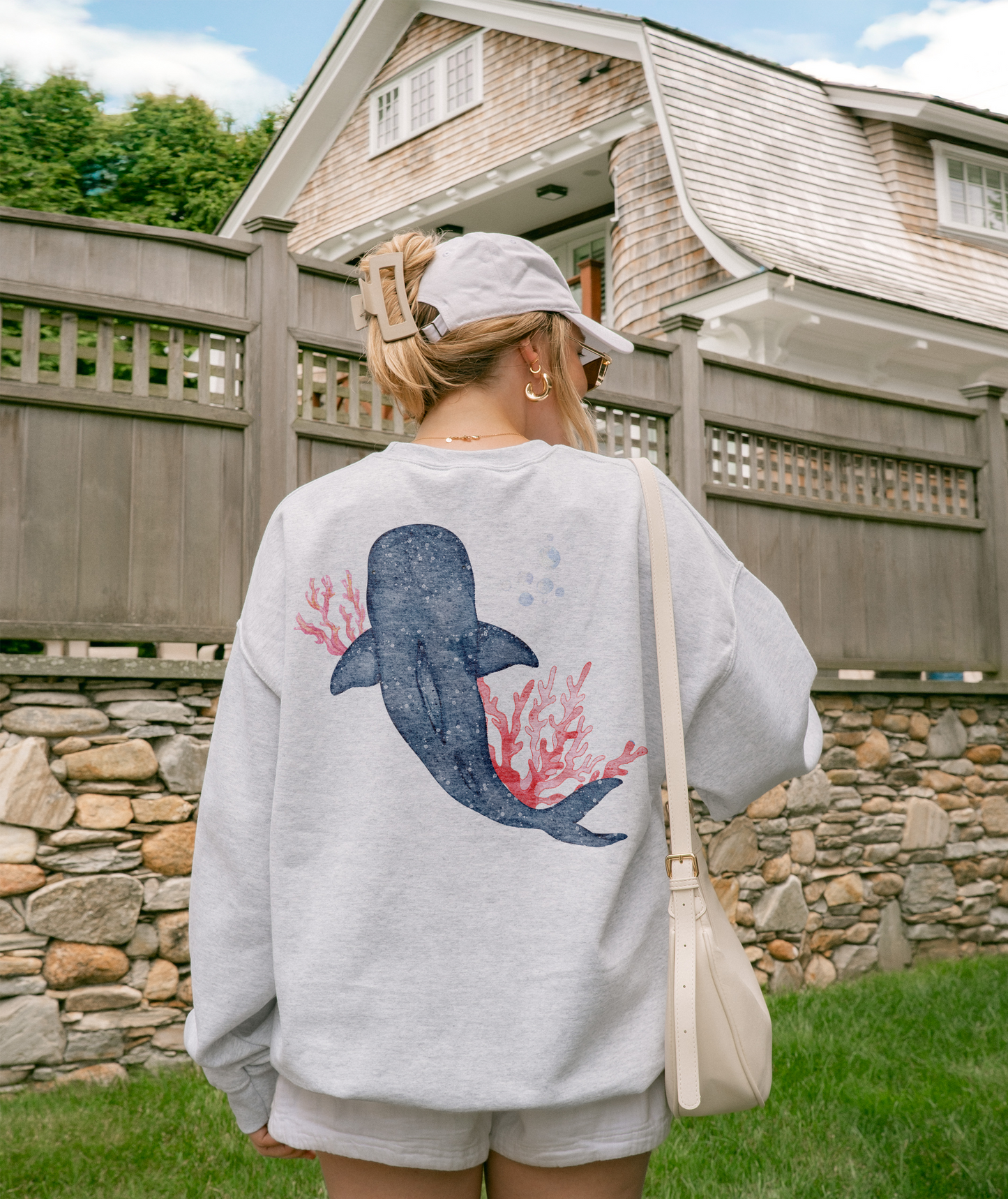 Whale Shark Watercolor Crewneck