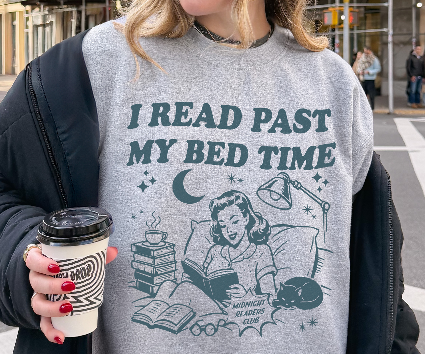 I Read Past My Bedtime Crewneck Sweatshirt