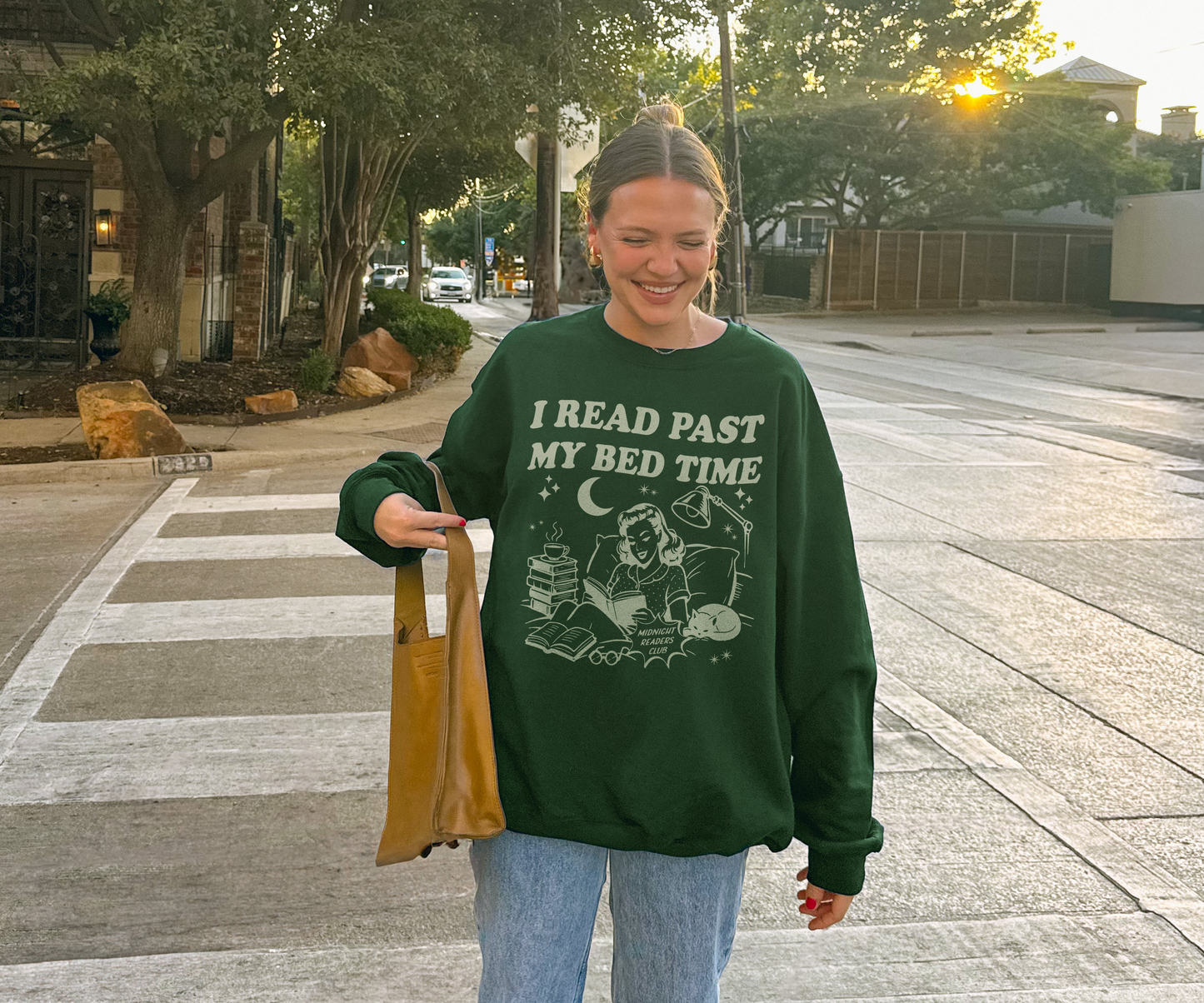 I Read Past My Bedtime Crewneck Sweatshirt