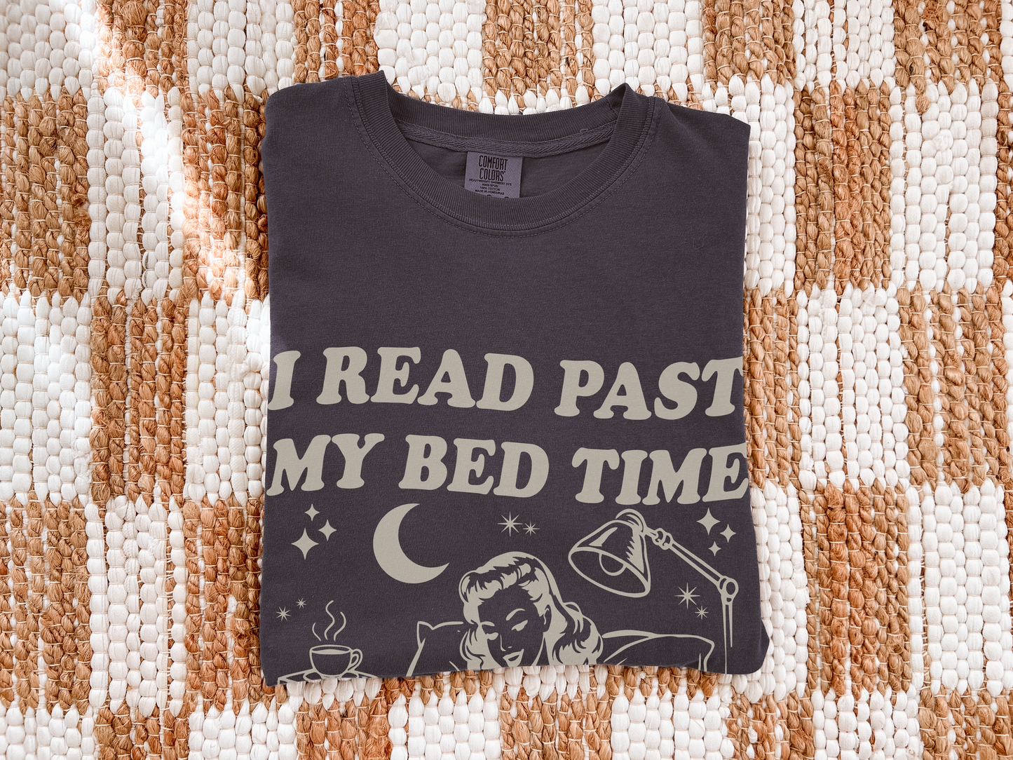 I Read Past My Bedtime – Comfort Colors Book Lover T-Shirt