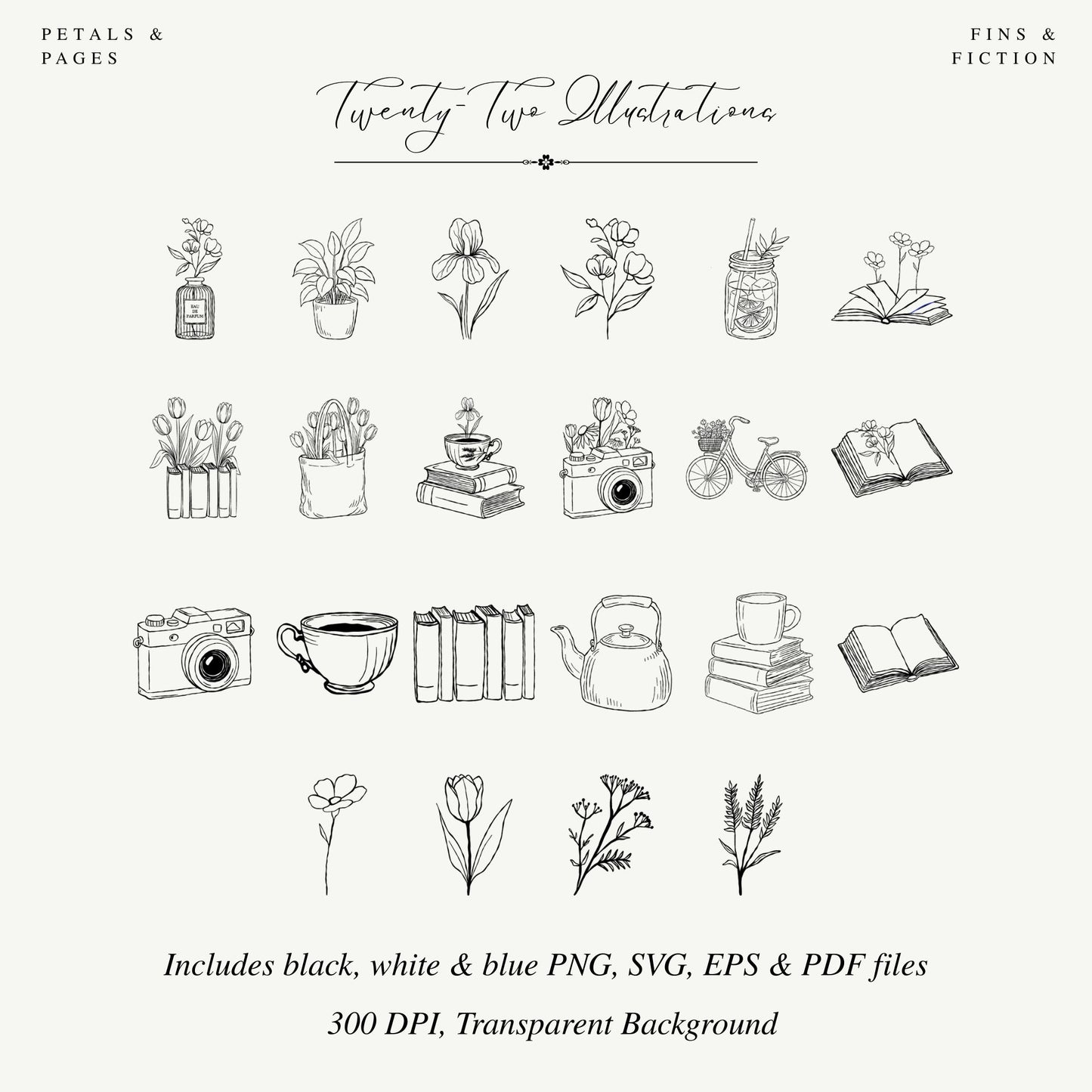 Petals & Pages Botanical Clip Art Bundle