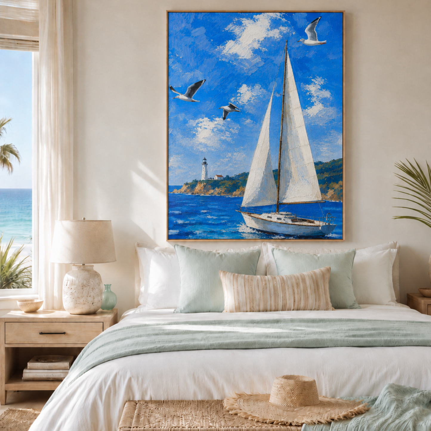 Sailboat Coastal Wall Art Printable