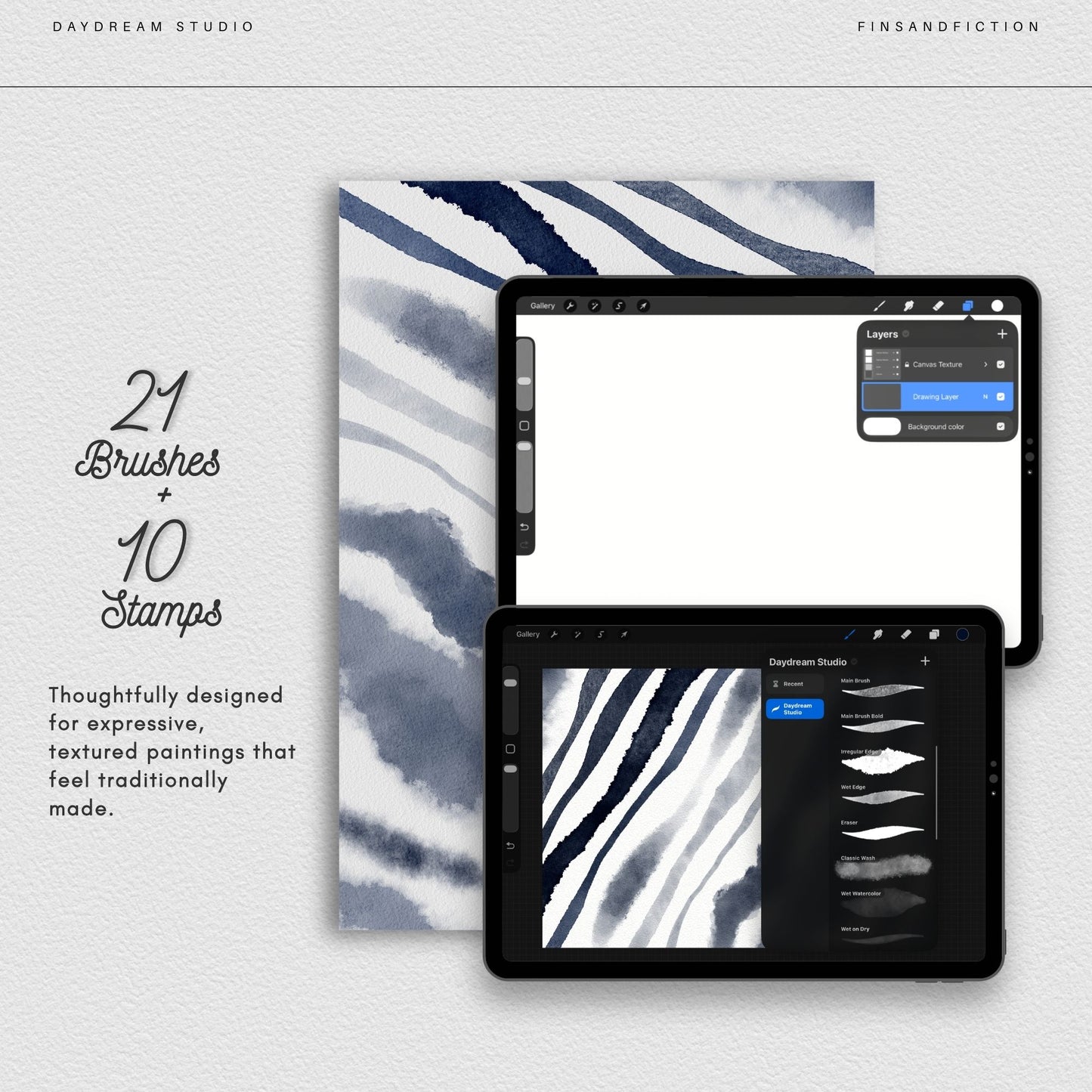 Daydream Studio Watercolor Brushes for Procreate