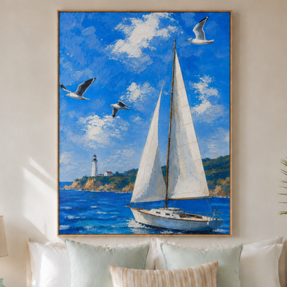 Sailboat Coastal Wall Art Printable