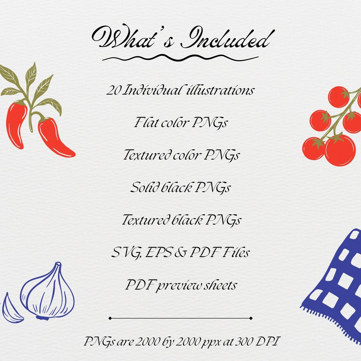 Mediterranean Market Clipart Bundle