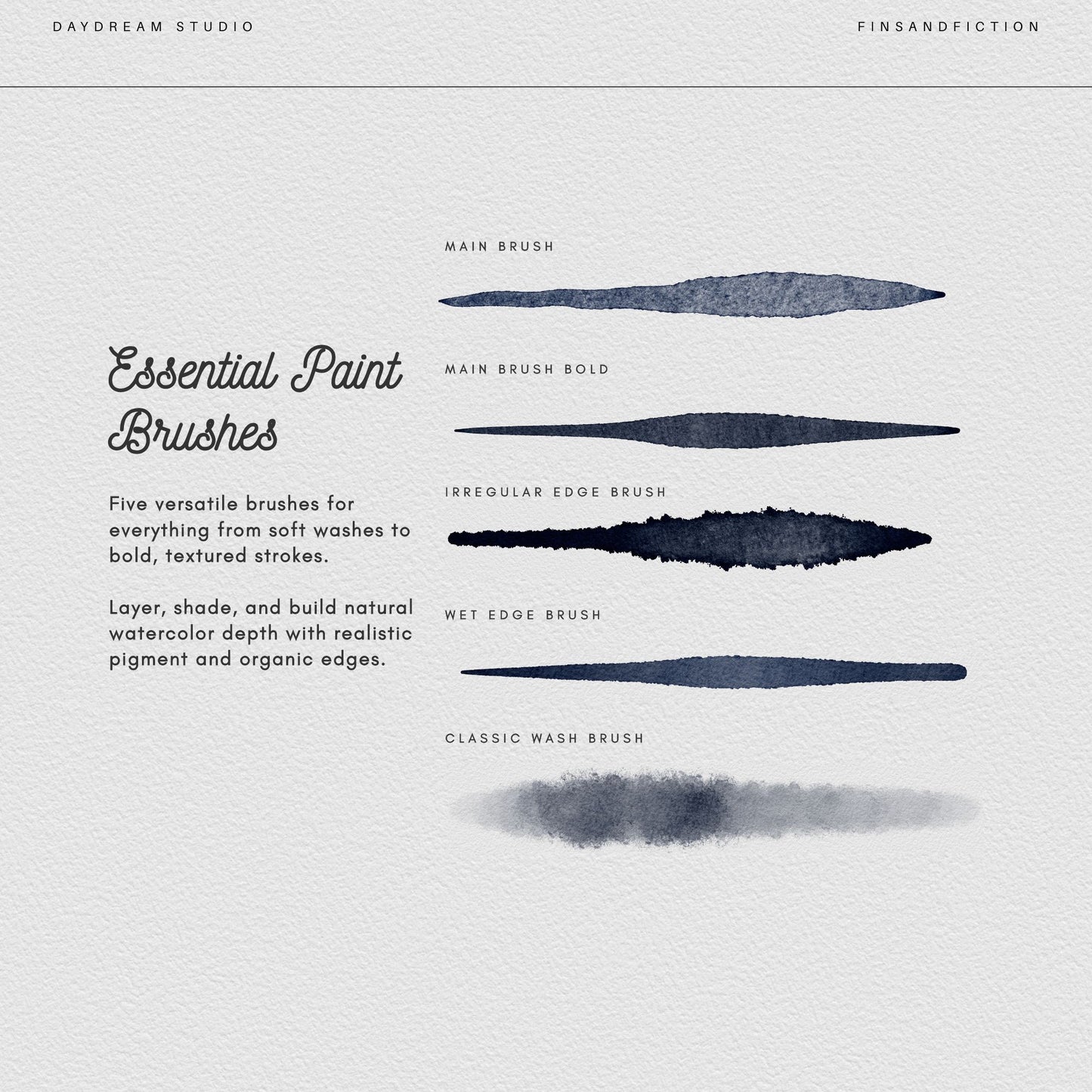Daydream Studio Watercolor Brushes for Procreate