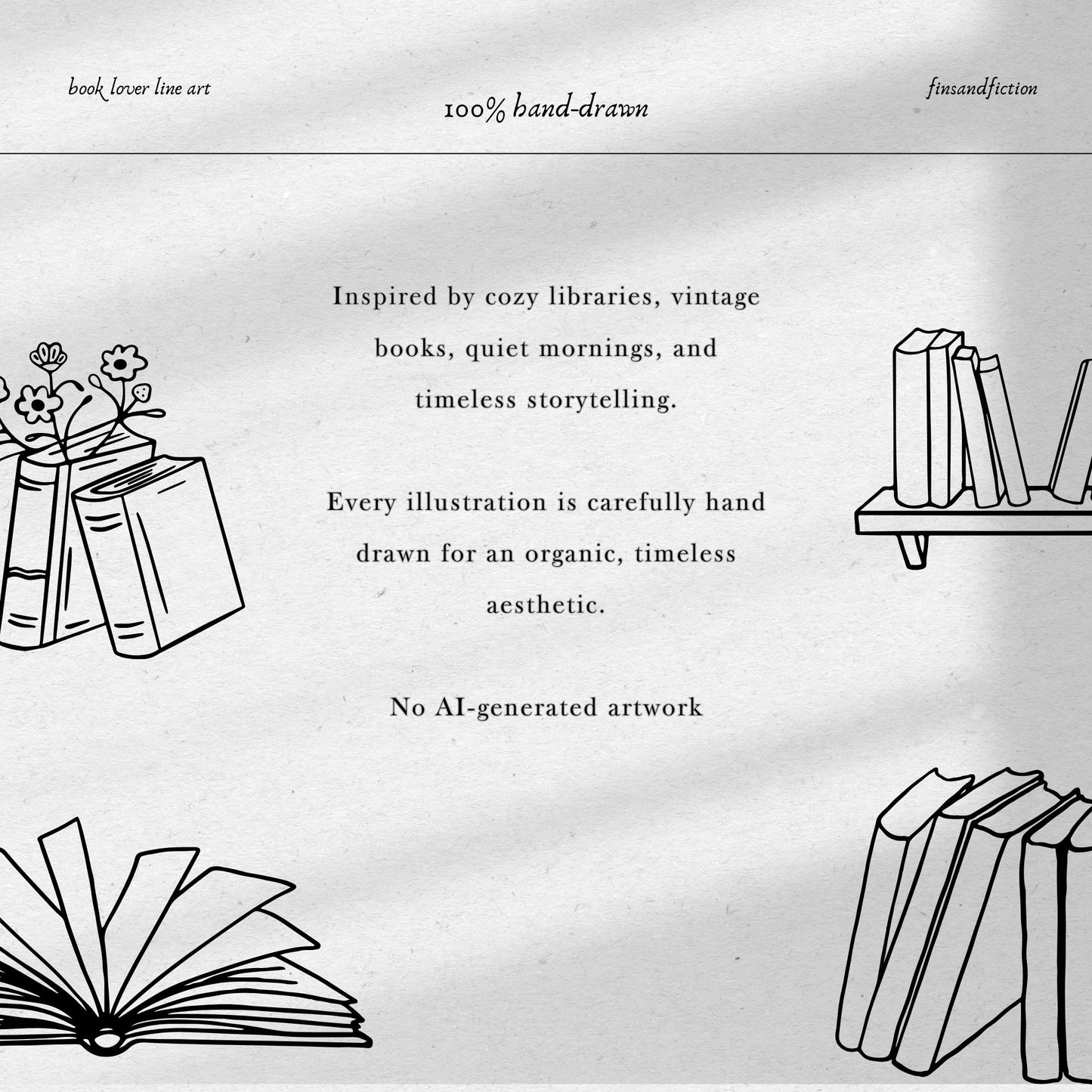 Book Lover Line Art Bundle