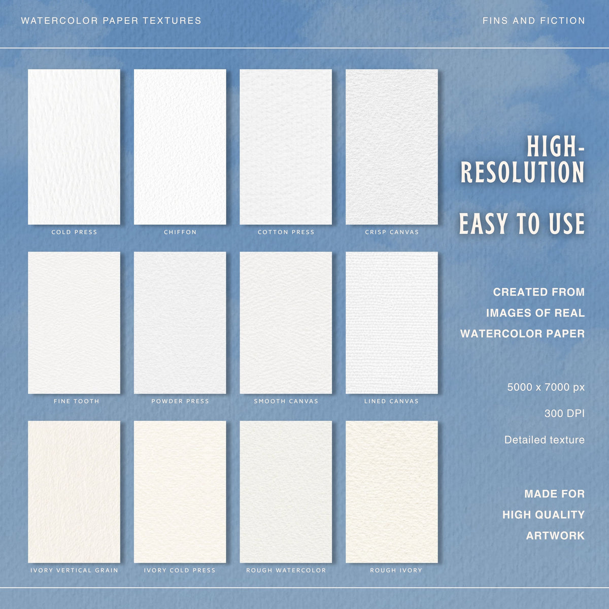 Watercolor Paper Textures for Procreate