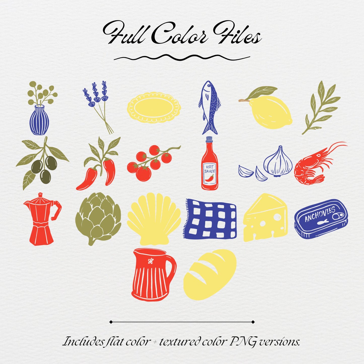 Mediterranean Market Clipart Bundle