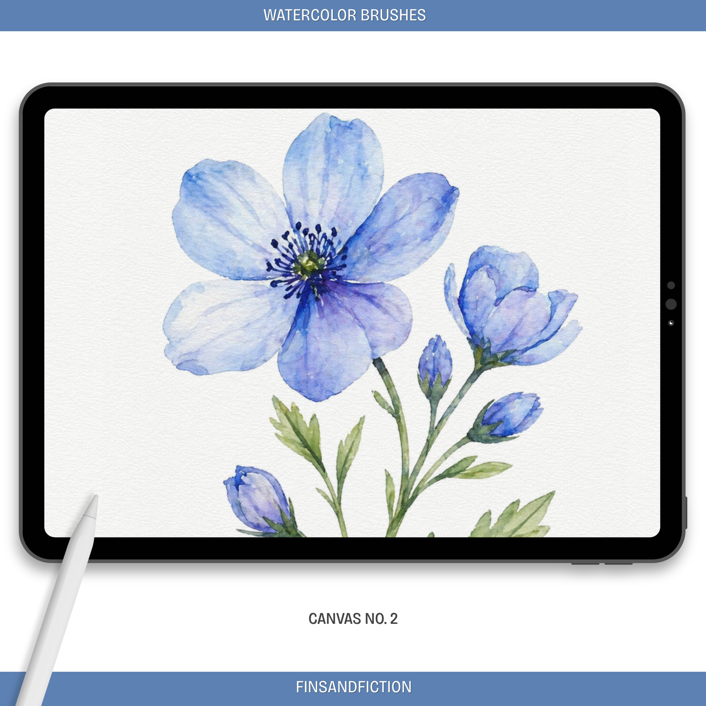 20 Piece Watercolor Brush Set for Procreate | Digital Watercolor Toolkit