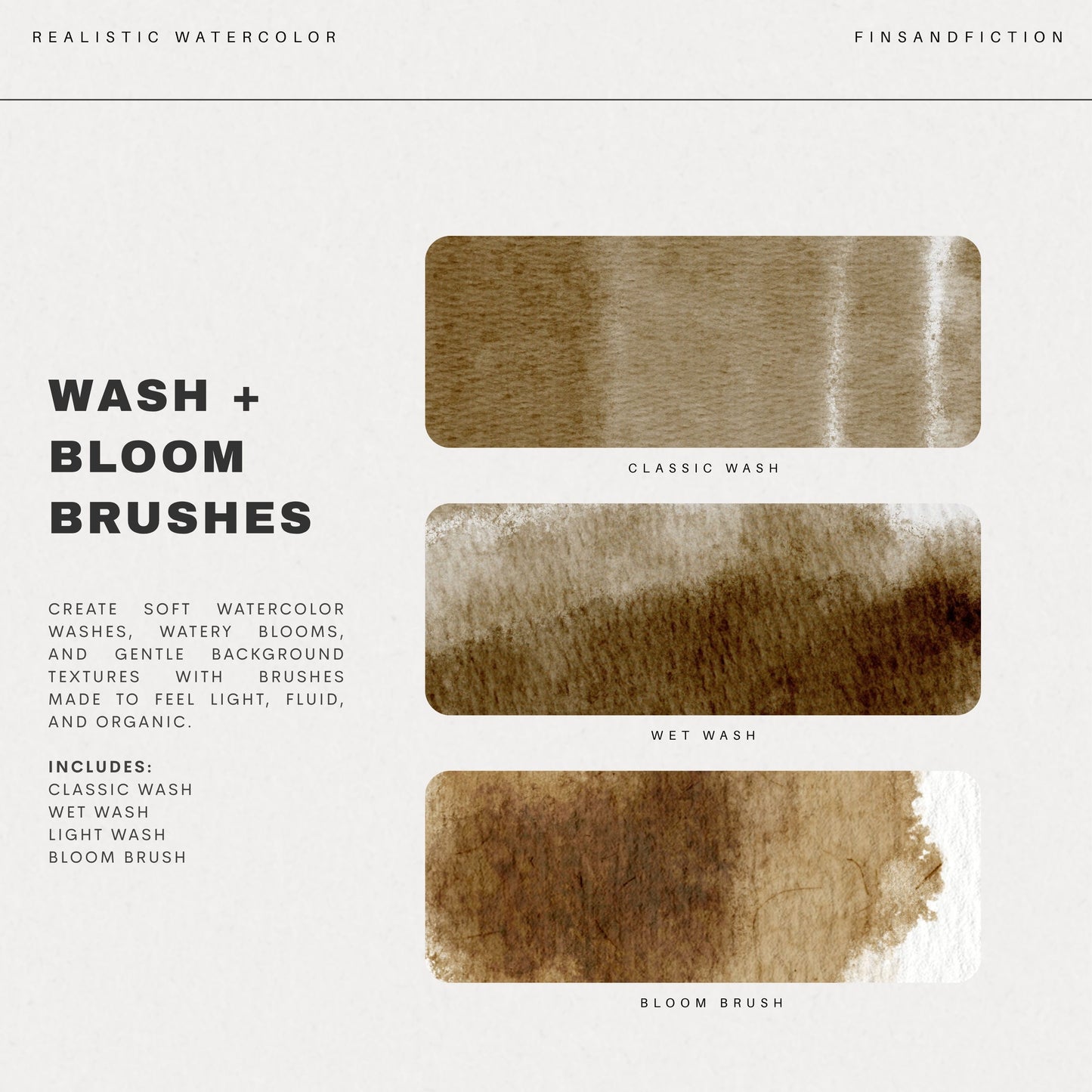 Realistic Watercolor Brush Set for Procreate