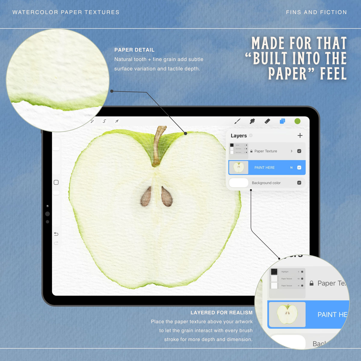 Watercolor Paper Textures for Procreate