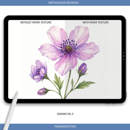 20 Piece Watercolor Brush Set for Procreate | Digital Watercolor Toolkit