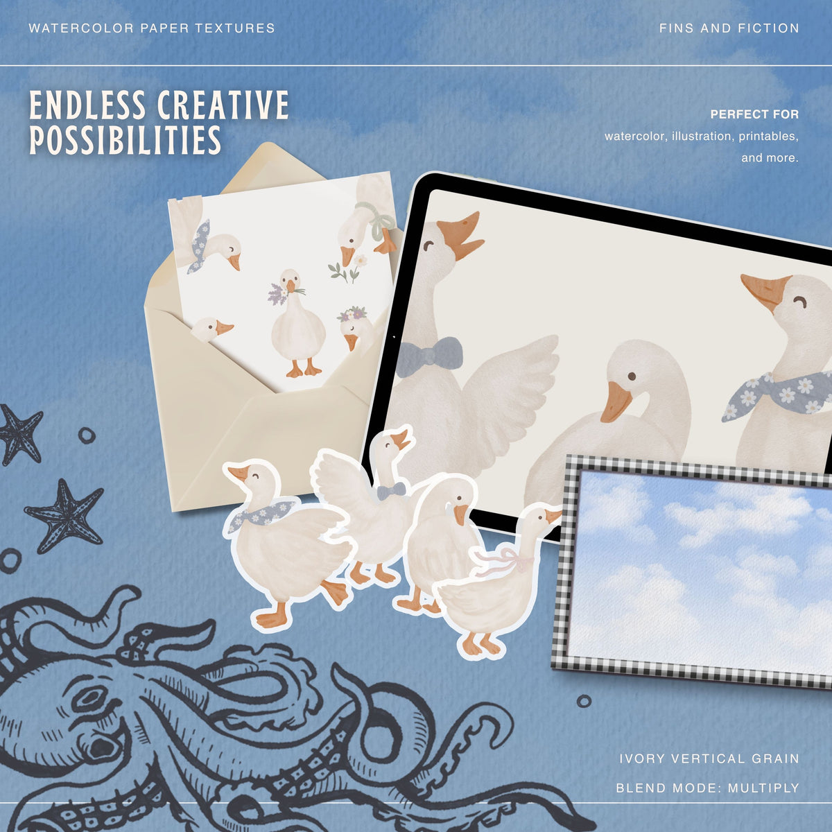 Watercolor Paper Textures for Procreate
