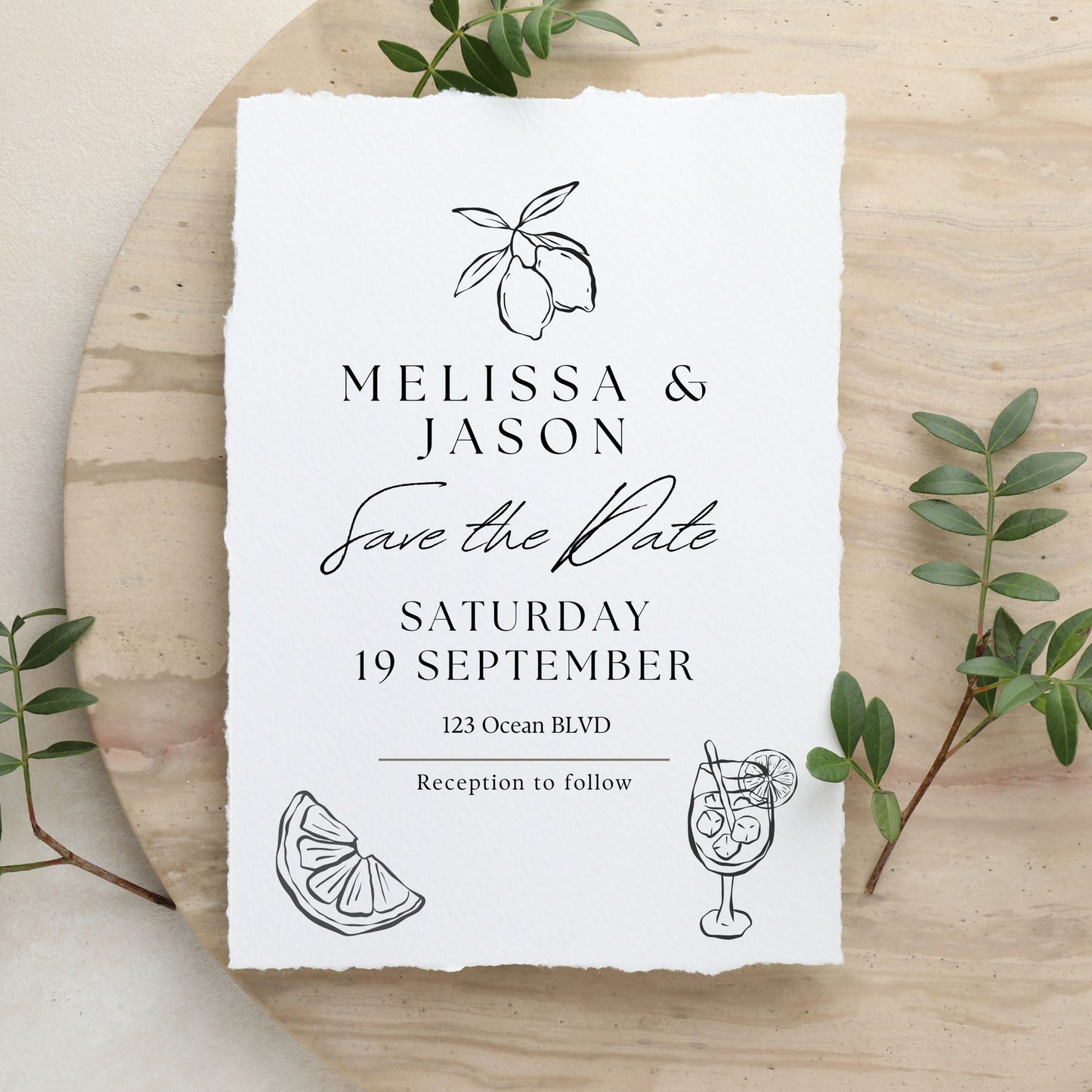 Coastal Line Art Clipart Bundle