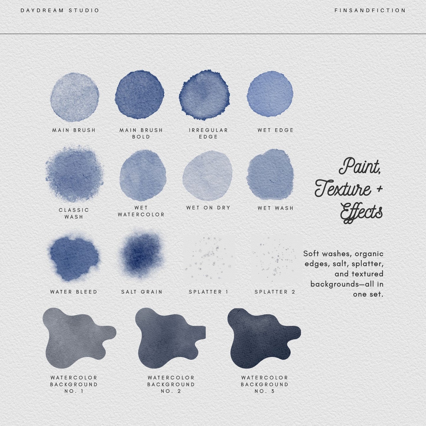 Daydream Studio Watercolor Brushes for Procreate