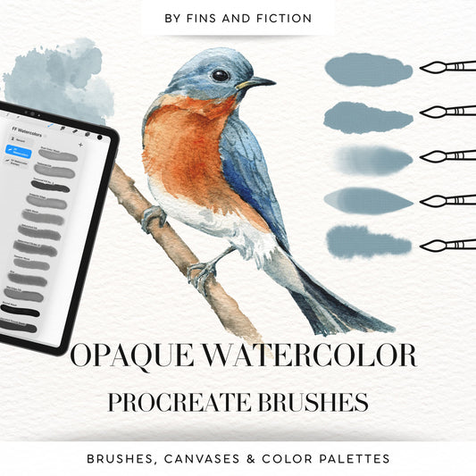 Opaque Watercolor Brush Set