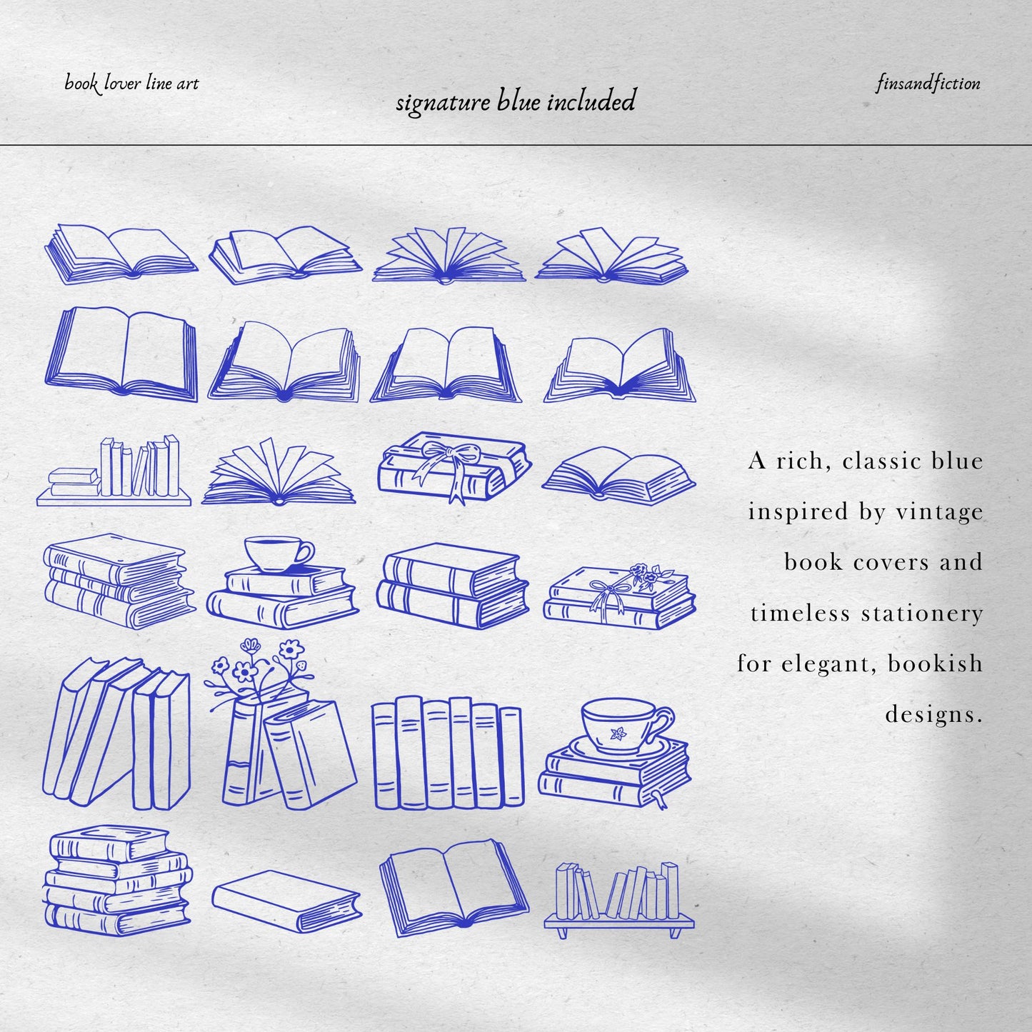 Book Lover Line Art Bundle