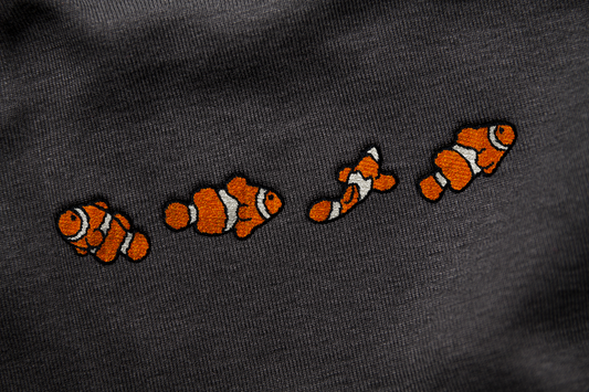 Embroidered Clownfish Crewneck Sweatshirt – Gildan 18000 | Fins & Fiction
