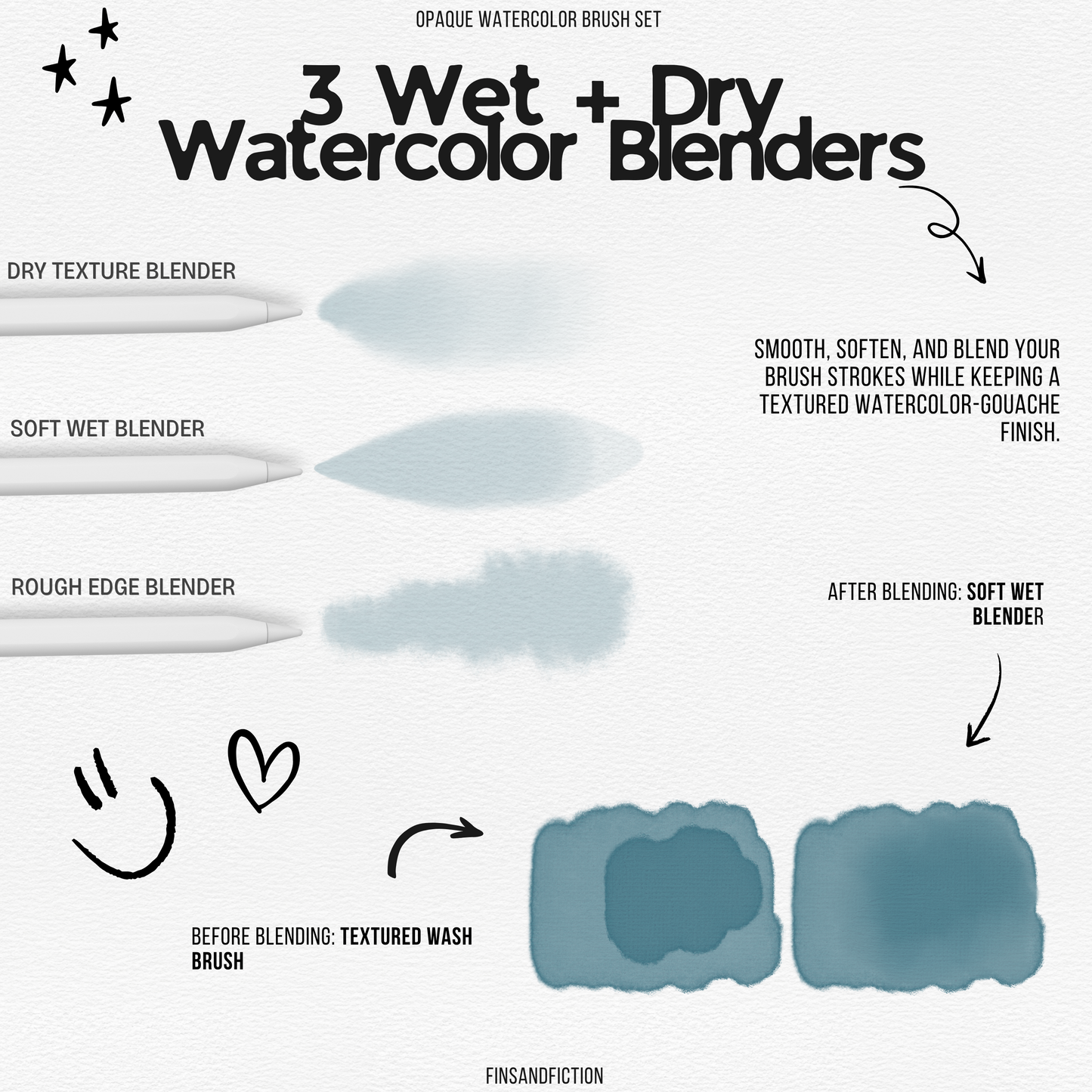 Opaque Watercolor Brush Set