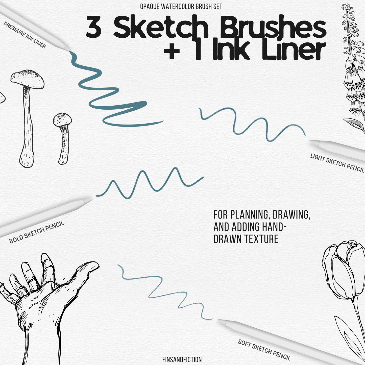 Opaque Watercolor Brush Set