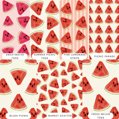 Whimsy Watermelon Seamless Pattern Bundle | Digital Pattern Pack
